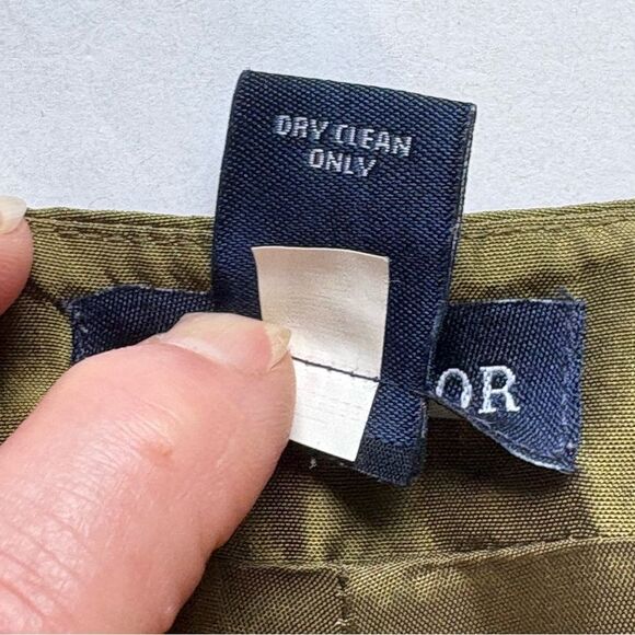 Ann Taylor Women's Silk Floral Olive Green Pants Pink/White Flowers Size 6 - Picture 5 of 8